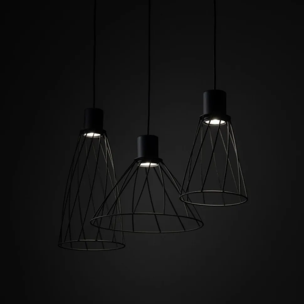 Lampa wisząca MODESTO czarna 3xGU10