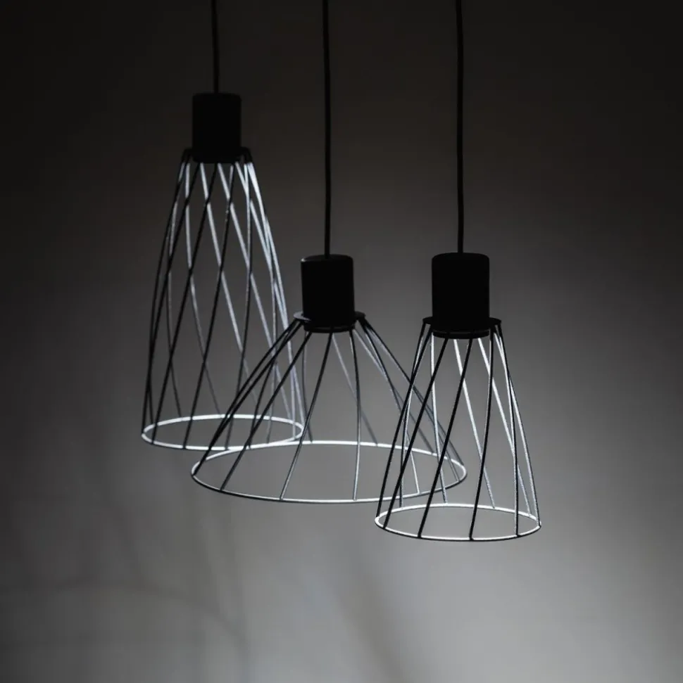 Lampa wisząca MODESTO czarna 3xGU10