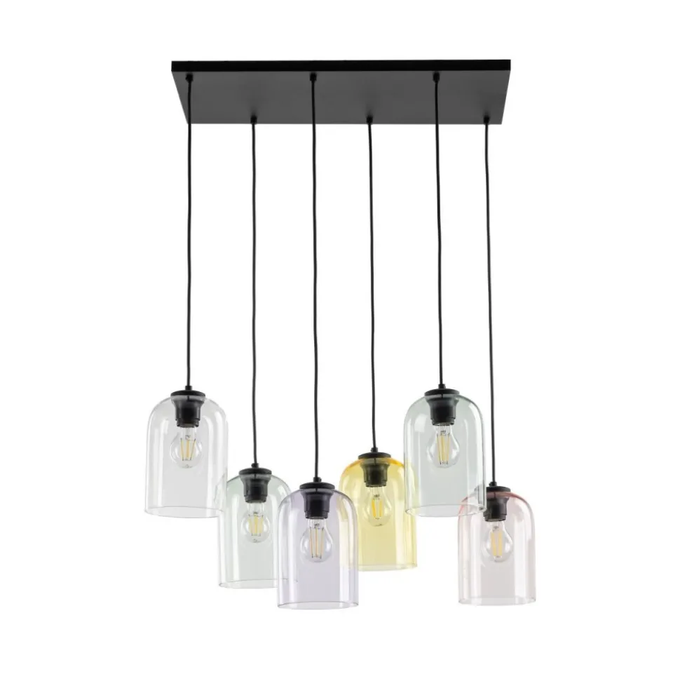 Lampa wisząca MOLLY czarna 6xE27