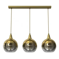 Lampa Wisząca MONTE Złoty Szklane Klosze 3xE27