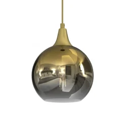 Lampa Wisząca MONTE Złoty Szklany Klosz 1xE27 20cm