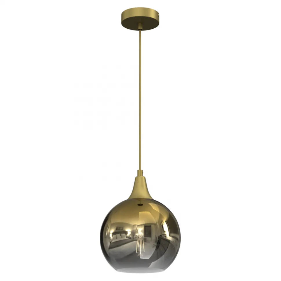 Lampa Wisząca MONTE Złoty Szklany Klosz 1xE27 20cm
