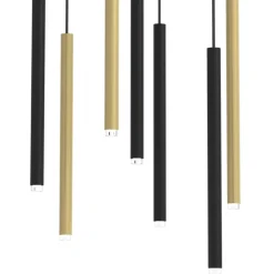 Lampa Wisząca MONZA Czarny Złoty 7xG9