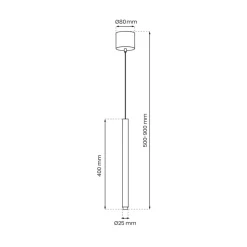 Lampa Wisząca MONZA Czarny 1xG9 8cm