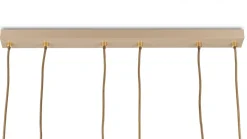 Lampa Wisząca Mora Beżowa Szkło 3xE14 60 cm