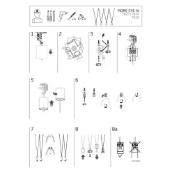 Lampa Wisząca MORE EYE Biały 4xGU10