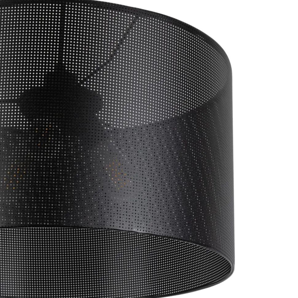 Lampa Wisząca MORENO Czarny Abażur 3xE27 50cm