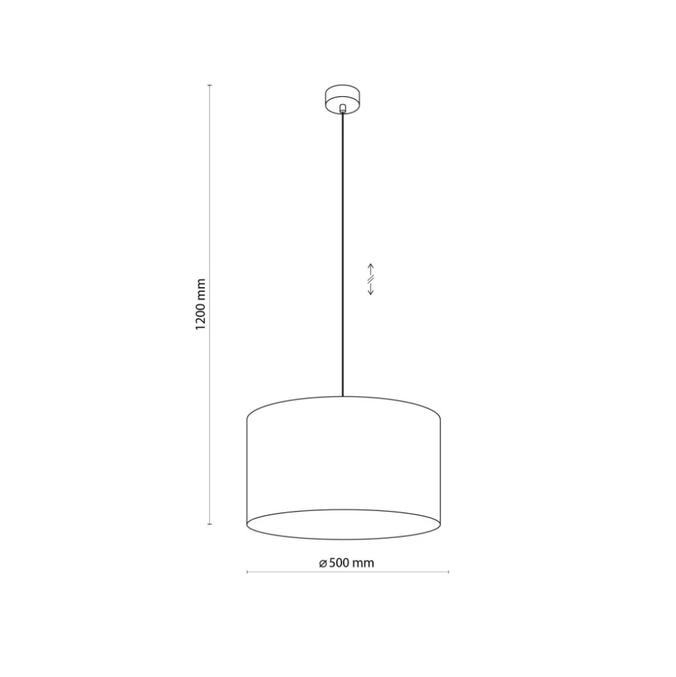 Lampa Wisząca MORENO Czarny Abażur 3xE27 50cm