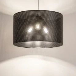 Lampa Wisząca MORENO Czarny Abażur 3xE27 50cm