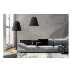 Lampa Wisząca MOSS Czarny Abażur 3xE27 61cm