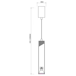 Lampa Wisząca NEO Biały Srebrny 1xGU10 6cm