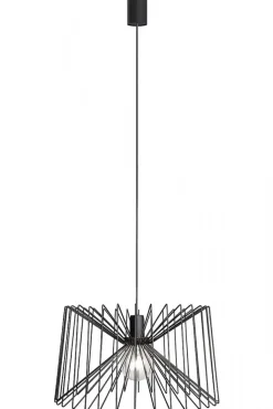 Lampa Wisząca NESS Czarny Metalowy Klosz 1xE27 45cm