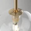 Lampa Wisząca NILOS Czarny Złoty Szklane Klosze 1xG9