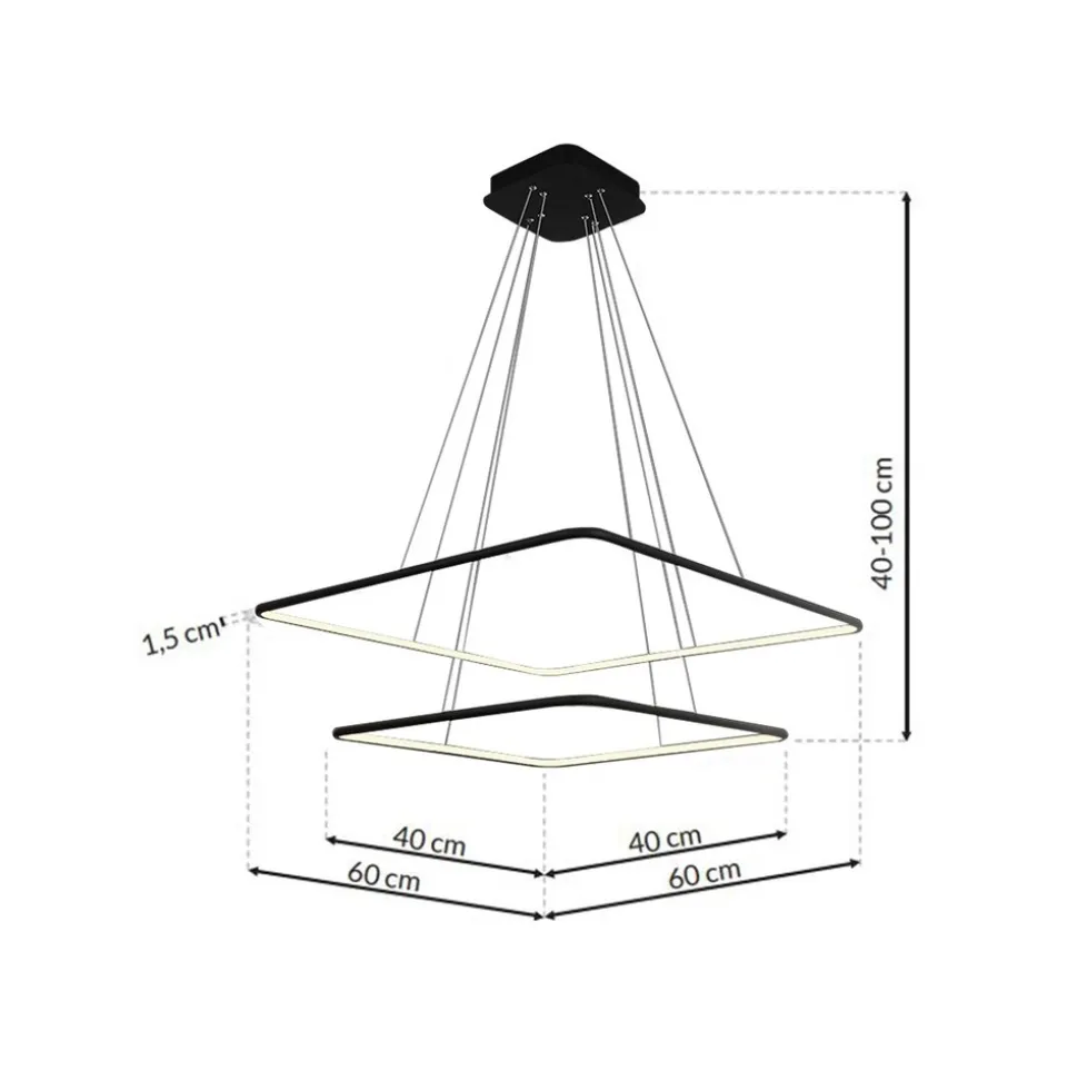 Lampa wisząca NIX BLACK 50W LED