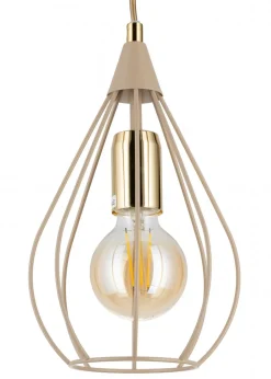 Lampa Wisząca Noa Beżowa 1xE27 17 cm