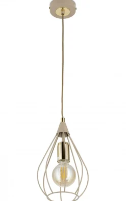 Lampa Wisząca Noa Beżowa 1xE27 17 cm