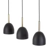 Lampa Wisząca NORD Czarny Złoty Metalowe Klosze 3xE27