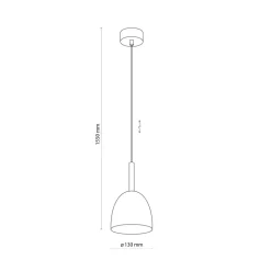Lampa Wisząca NORD Czarny Złoty Metalowy Klosz 1xE27