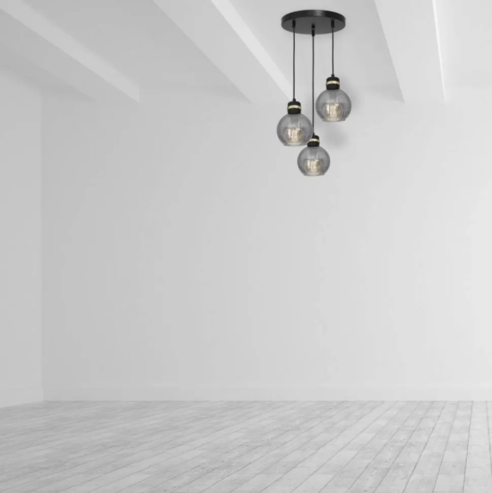 Lampa wisząca OMEGA BLACK/GOLD 3xE27