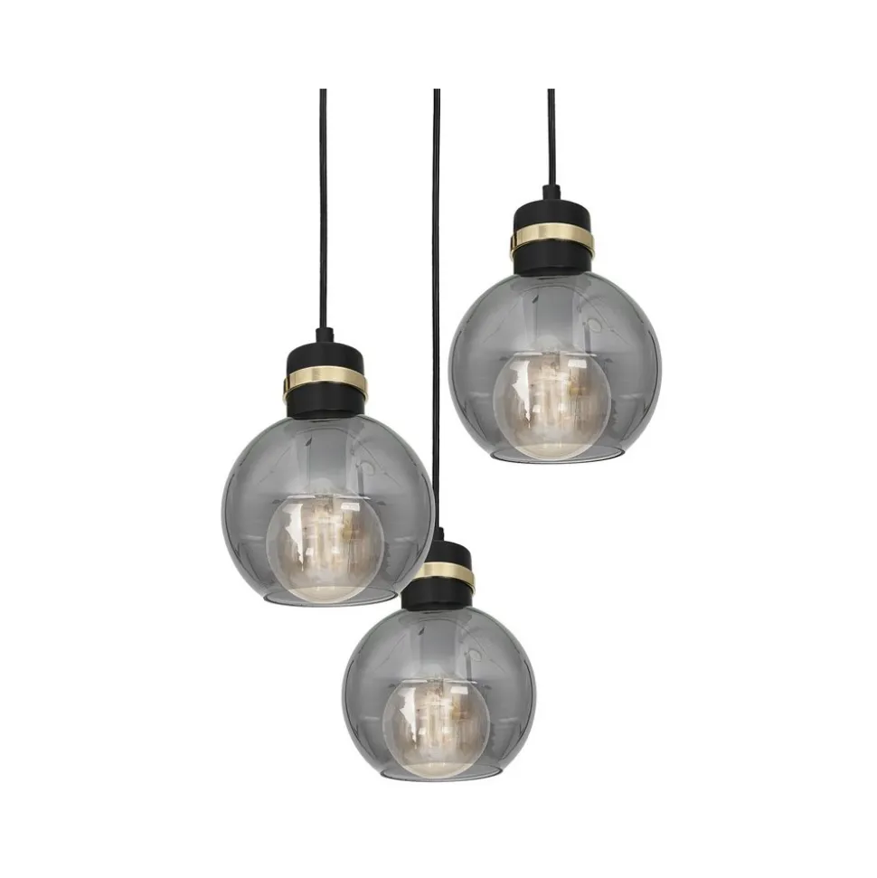 Lampa wisząca OMEGA BLACK/GOLD 3xE27