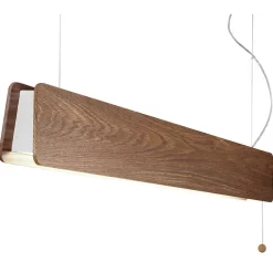 Lampa Wisząca OSLO Biały Brązowy Orzech 16W LED 3000K 98cm
