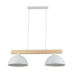 Lampa Wisząca OSLO Biały Metalowe Klosze 2xE27