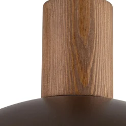 Lampa Wisząca OSLO Brązowy Metalowy Klosz 1xE27 33,5cm