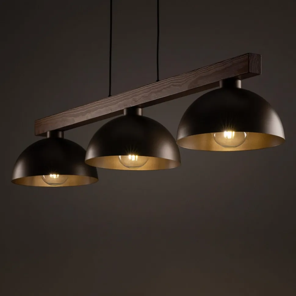 Lampa Wisząca OSLO Brązowy Metalowe Klosze 3xE27