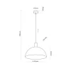 Lampa wisząca OSLO sabia beżowa 1xE27