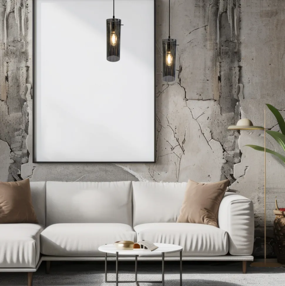 Lampa wisząca PADOVA Czarna Szklana 1xE27
