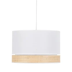Lampa Wisząca PAGLIA Biały Boho Abażur 1xE27