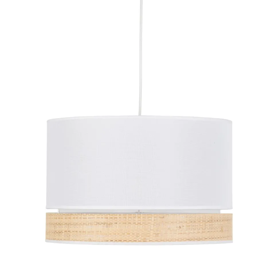 Lampa Wisząca PAGLIA Biały Boho Abażur 1xE27