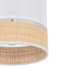 Lampa Wisząca PAGLIA Biały Boho Abażur 1xE27