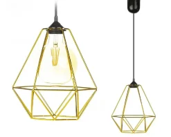 Lampa wisząca Paris Diamond 24 cm złota