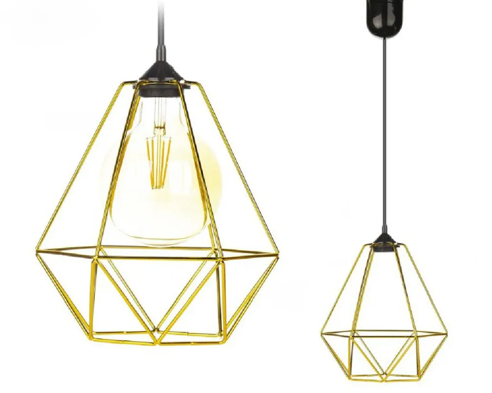 Lampa wisząca Paris Diamond 24 cm złota