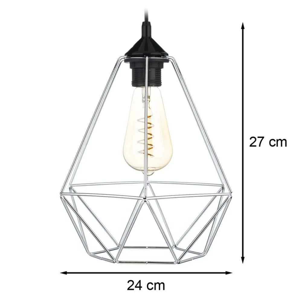 Lampa wisząca Paris Diamond 24 cm srebro