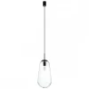 Lampa Wisząca PEAR L Czarny Szklany Klosz 1xE27 22cm