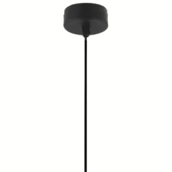 Lampa wisząca PEARL czarna klosz transparentny 1xG9