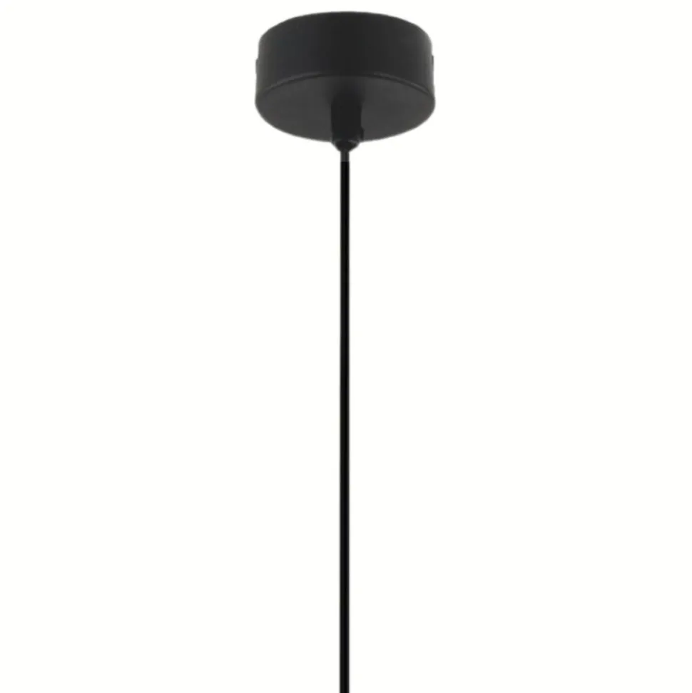 Lampa wisząca PEARL czarna klosz transparentny 1xG9
