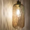 Lampa Wisząca PESCARA Czarny Złoty Szklany Klosz 1xE27