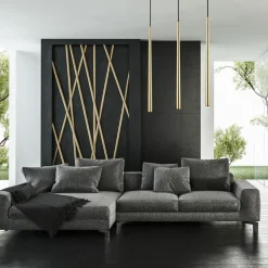 Lampa Wisząca PIANO Czarny Złoty 4xG9