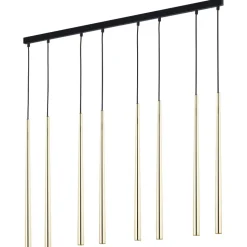 Lampa Wisząca PIANO Czarny Złoty 8xG9