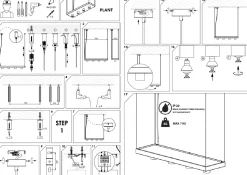 Lampa Wisząca PLANT Czarny 4xGU10