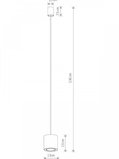 Lampa wisząca POINT DUO szara 1xGU10