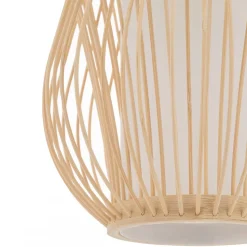 Lampa Wisząca PUKET Biały Brązowy Abażur 1xE27 21cm