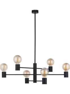 Lampa wisząca RADIUS czarna 6xE27