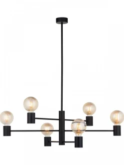 Lampa wisząca RADIUS czarna 6xE27