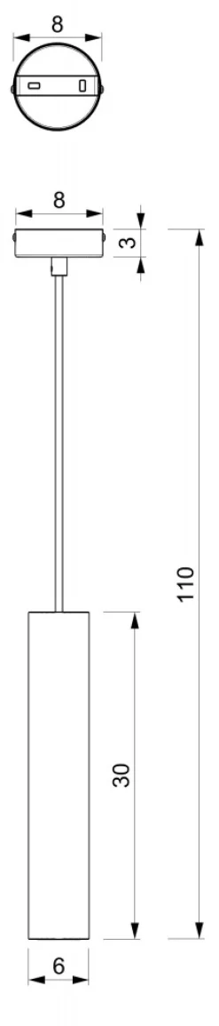 Lampa Wisząca RAITO Złoty Czarny 1xGU10