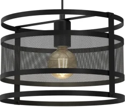 Lampa Wisząca RIM Czarny Metalowy Klosz 1xE27 30cm