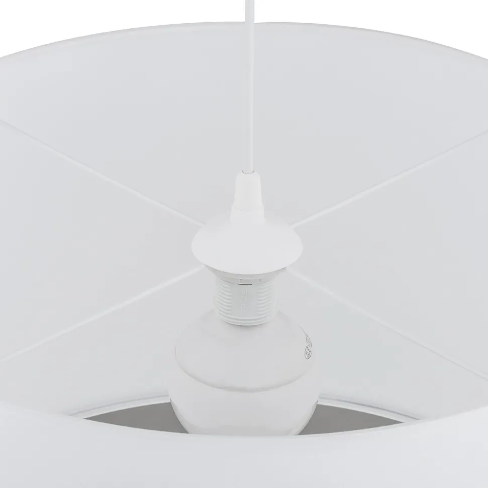 Lampa Wisząca RONDO Biały Abażur 1xE27 30cm